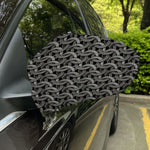 Metal Chainmail Pattern Print Car Side Mirror Covers