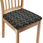 Metal Chainmail Pattern Print Chair Cushion Cover