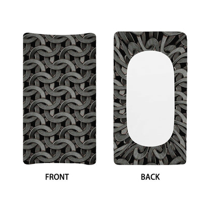Metal Chainmail Pattern Print Changing Pad Cover