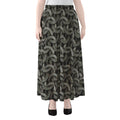 Metal Chainmail Pattern Print Chiffon Maxi Skirt