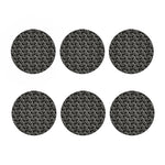 Metal Chainmail Pattern Print Coaster Set