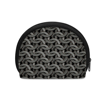 Metal Chainmail Pattern Print Coin Purse