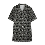 Metal Chainmail Pattern Print Cotton Hawaiian Shirt