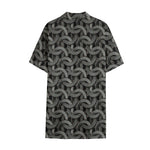 Metal Chainmail Pattern Print Cotton Hawaiian Shirt