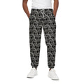 Metal Chainmail Pattern Print Cotton Sweatpants