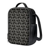 Metal Chainmail Pattern Print Crossbody Lunch Bag