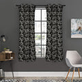 Metal Chainmail Pattern Print Grommet Curtain Panels