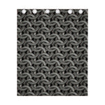 Metal Chainmail Pattern Print Curtain