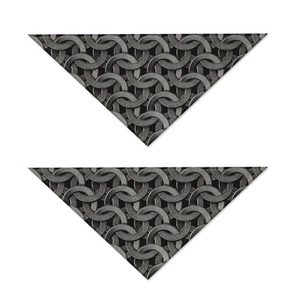 Metal Chainmail Pattern Print Dog Bandana