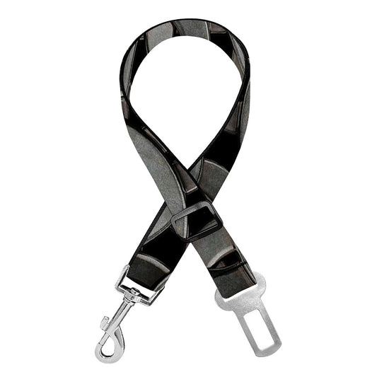 Metal Chainmail Pattern Print Dog Seat Belt