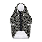 Metal Chainmail Pattern Print Dog Zip Up Hoodie