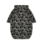 Metal Chainmail Pattern Print Dog Zip Up Hoodie