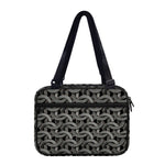 Metal Chainmail Pattern Print Double Strap Bible Bag