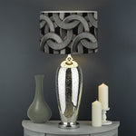Metal Chainmail Pattern Print Drum Lamp Shade