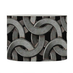 Metal Chainmail Pattern Print Drum Lamp Shade
