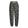 Metal Chainmail Pattern Print Fleece Lined Knit Pants