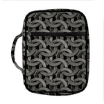 Metal Chainmail Pattern Print Front Pocket Bible Bag