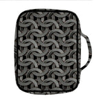 Metal Chainmail Pattern Print Front Pocket Bible Bag