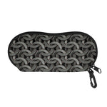 Metal Chainmail Pattern Print Glasses Case