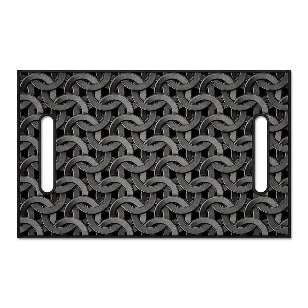 Metal Chainmail Pattern Print Golf Cart Seat Cover