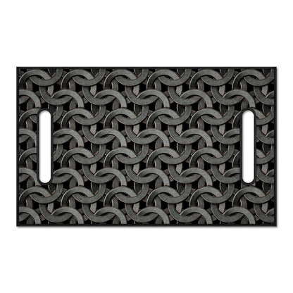 Metal Chainmail Pattern Print Golf Cart Seat Cover