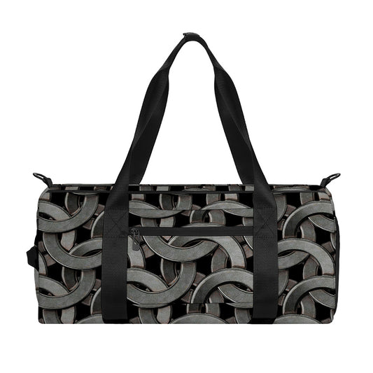 Metal Chainmail Pattern Print Gym Bag