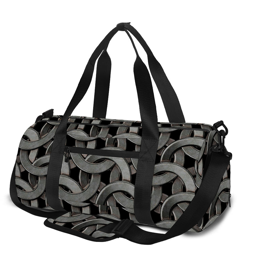 Metal Chainmail Pattern Print Gym Bag