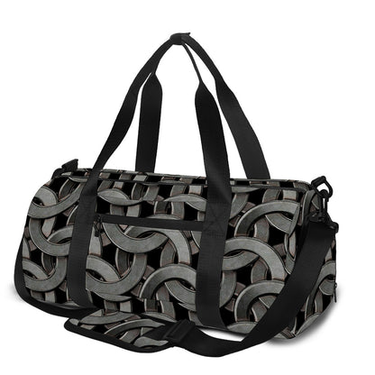 Metal Chainmail Pattern Print Gym Bag