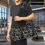 Metal Chainmail Pattern Print Gym Bag