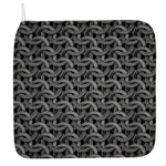 Metal Chainmail Pattern Print Hand Towel