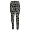 Metal Chainmail Pattern Print High-Waisted Pocket Leggings