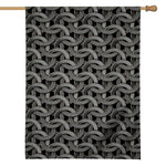 Metal Chainmail Pattern Print House Flag