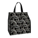 Metal Chainmail Pattern Print Insulated Lunch Tote