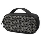 Metal Chainmail Pattern Print Insulin Cooler Travel Case