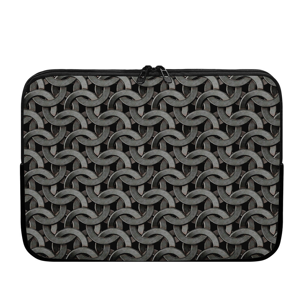 Metal Chainmail Pattern Print Laptop Sleeve