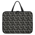 Metal Chainmail Pattern Print Laptop Sleeve With Handle