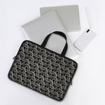 Metal Chainmail Pattern Print Laptop Sleeve With Handle