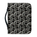 Metal Chainmail Pattern Print Leather Bible Cover
