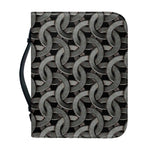Metal Chainmail Pattern Print Leather Bible Cover