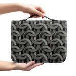 Metal Chainmail Pattern Print Leather Bible Cover
