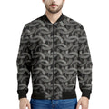 Metal Chainmail Pattern Print Men's Bomber Jacket