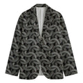 Metal Chainmail Pattern Print Men's Cotton Blazer