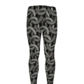 Metal Chainmail Pattern Print Men's Leggings