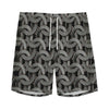 Metal Chainmail Pattern Print Men's Sports Shorts