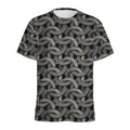 Metal Chainmail Pattern Print Men's Athletic T-Shirt