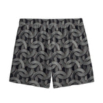 Metal Chainmail Pattern Print Mesh Shorts