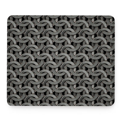Metal Chainmail Pattern Print Mouse Pad