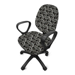 Metal Chainmail Pattern Print Office Chair Cover