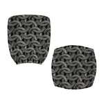 Metal Chainmail Pattern Print Office Chair Cover