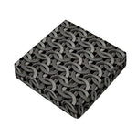 Metal Chainmail Pattern Print Outdoor Seat Cushion Cover
